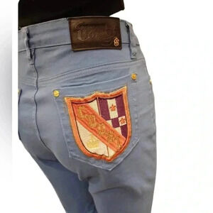 Coogie Blue  Embroidered High Waisted Skinny Jeans Size 11/12